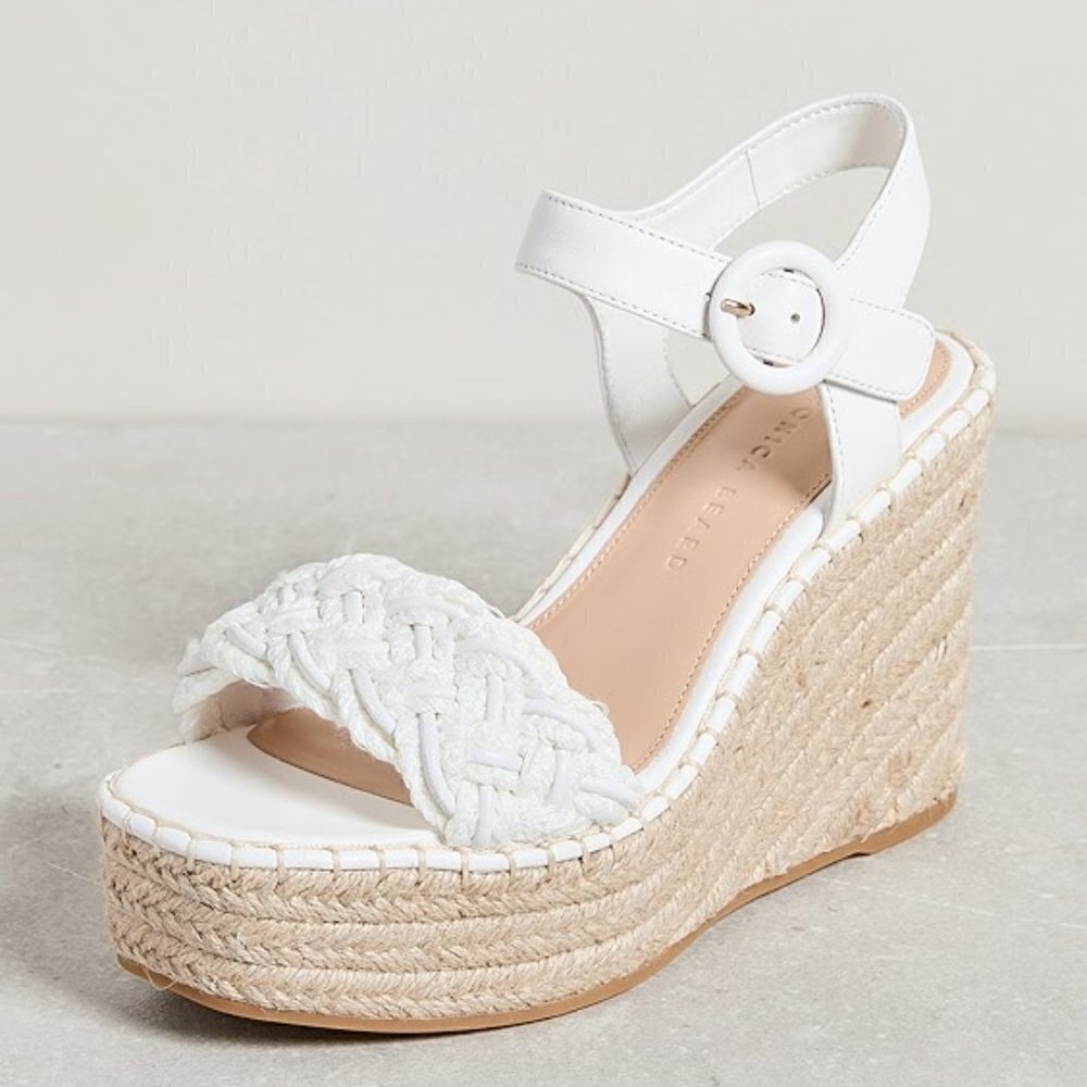 VERONICA BEARD Reema‎ Braided Ankle-Strap Wedge Espadrilles, Size 10 New - Picture 2 of 7